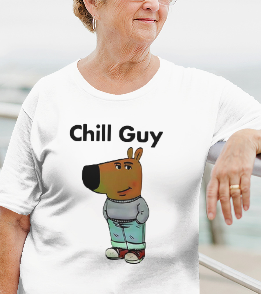 Chill Guy Dog Meme Casual T-Shirt