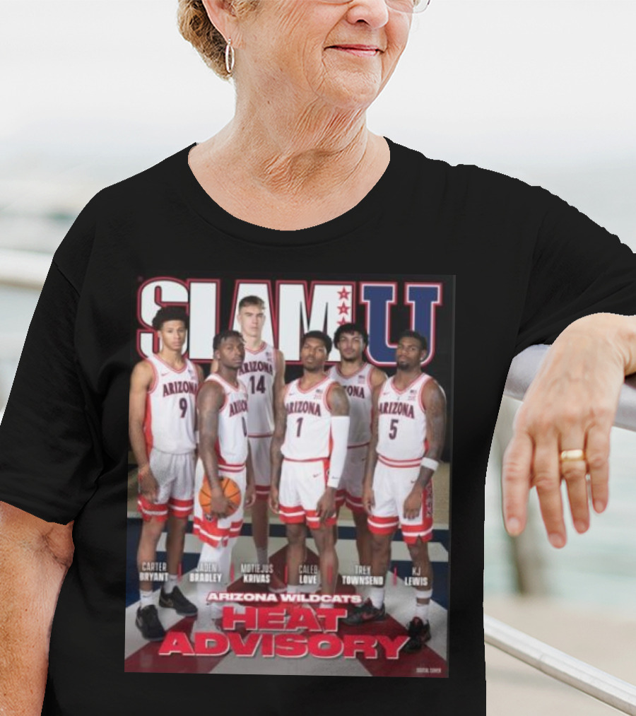SLAM U Arizona Wildcats Heat Advisory Basketball T-Shirt