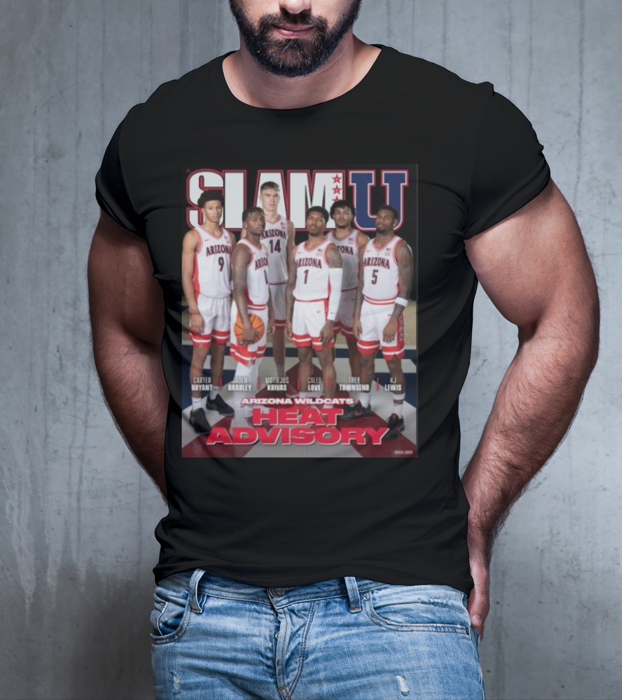 SLAM U Arizona Wildcats Heat Advisory Basketball T-Shirt