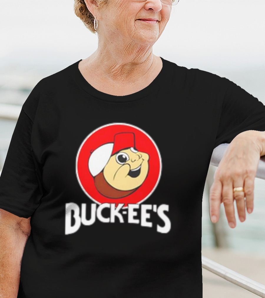 Buck-ee’s Cartoon Retro Logo Red Cap Circle T-Shirt