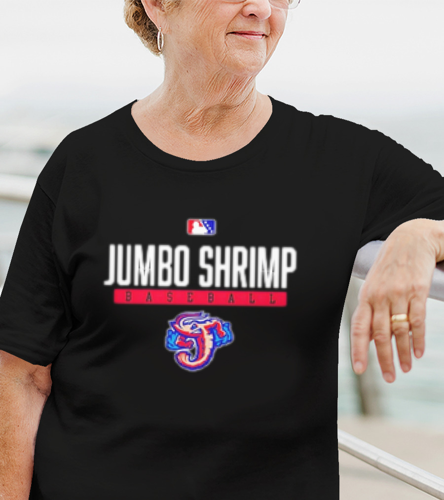 Jacksonville Jumbo Shrimp Baseball MLB Logo Bimm Ridder Performance T-Shirt