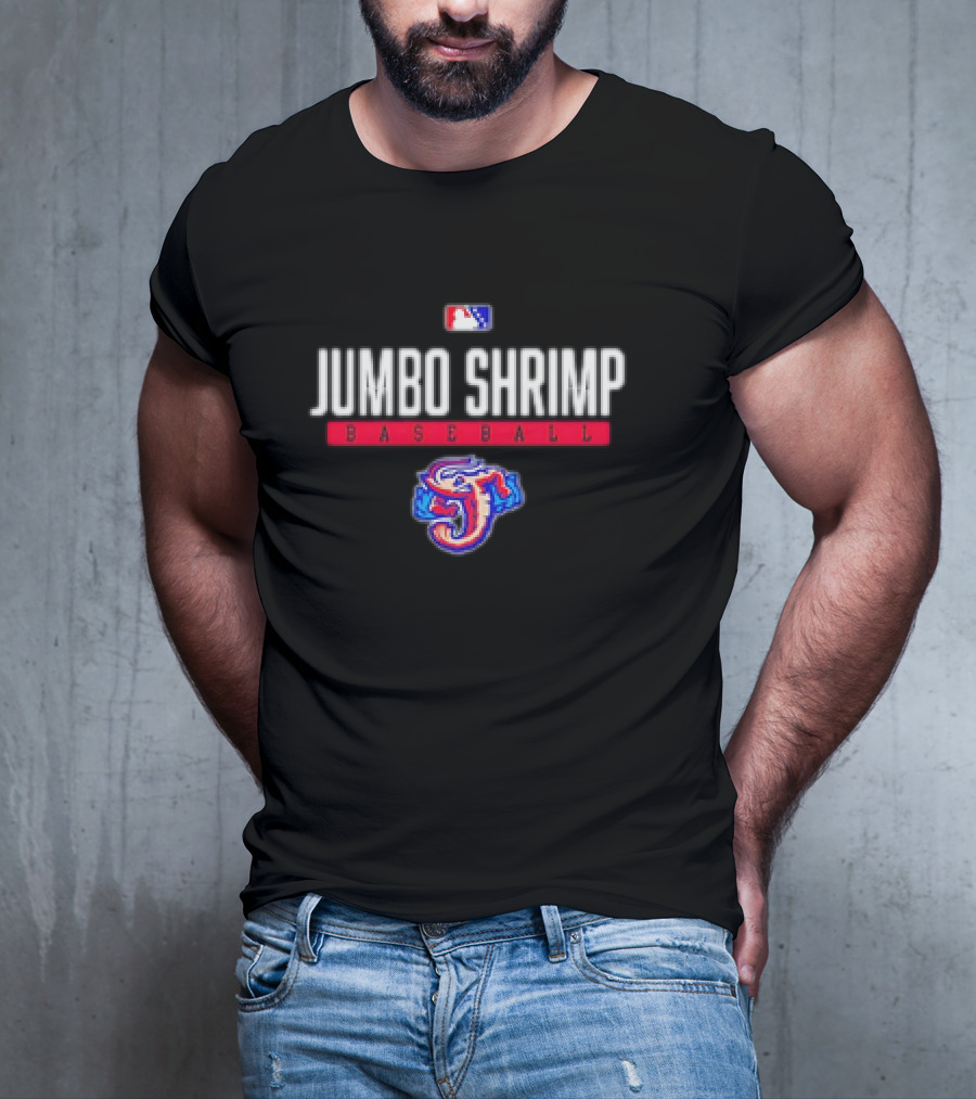 Jacksonville Jumbo Shrimp Baseball MLB Logo Bimm Ridder Performance T-Shirt