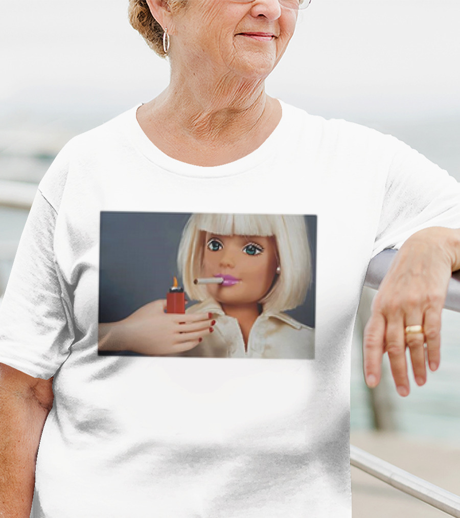 Barbie Smoking Cigarettes Doll With Lighter T-Shirt