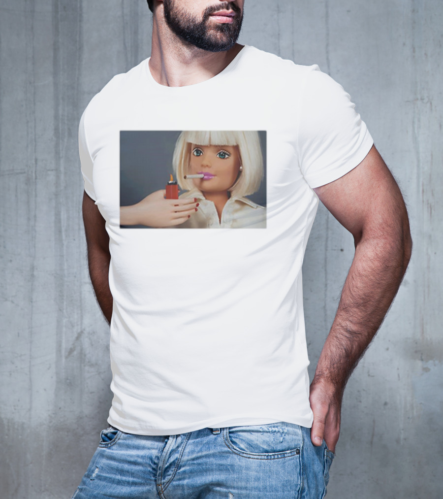 Barbie Smoking Cigarettes Doll With Lighter T-Shirt