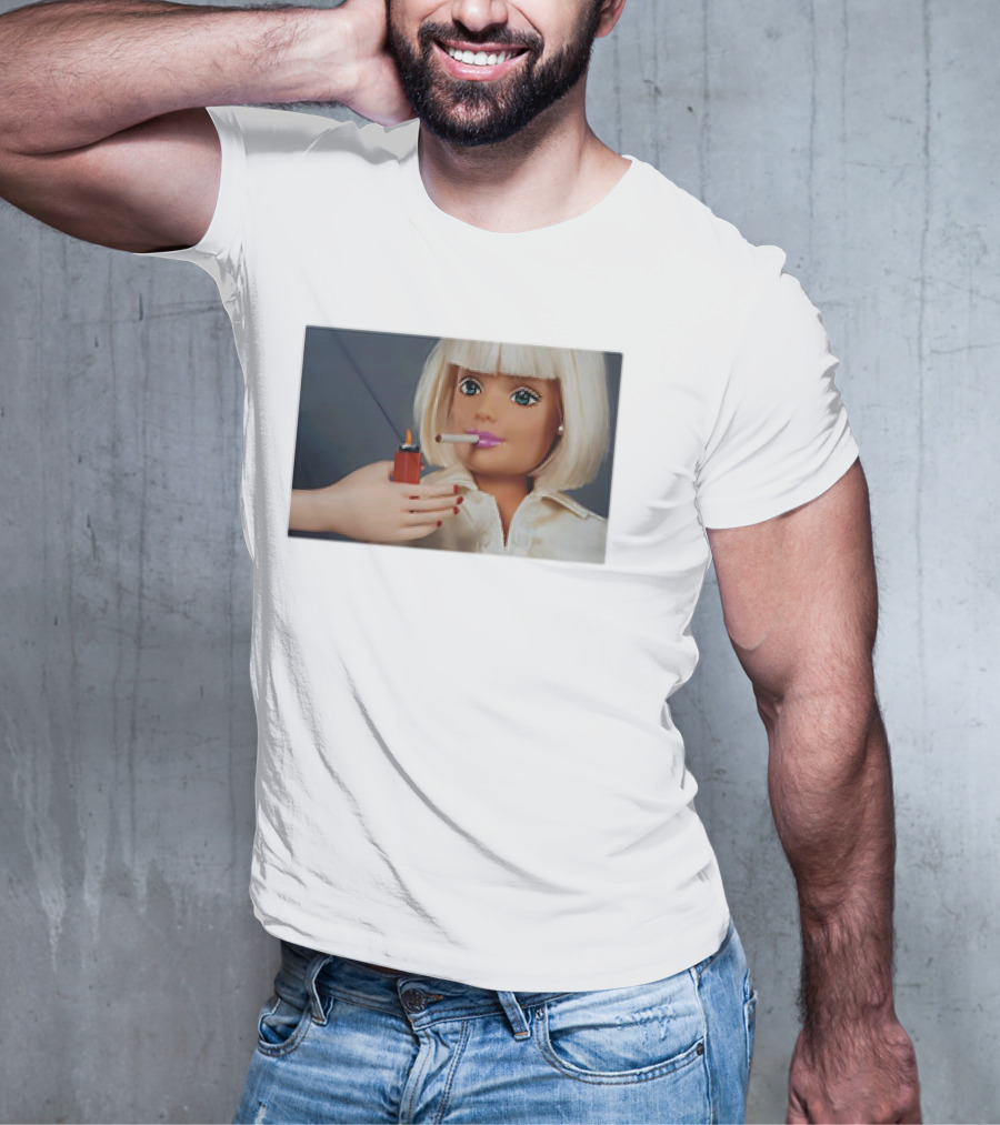 Barbie Smoking Cigarettes Doll With Lighter T-Shirt