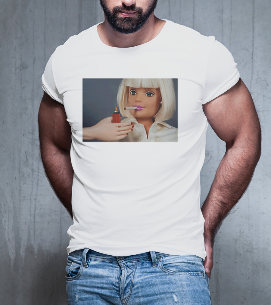 Barbie Smoking Cigarettes Doll With Lighter T-Shirt