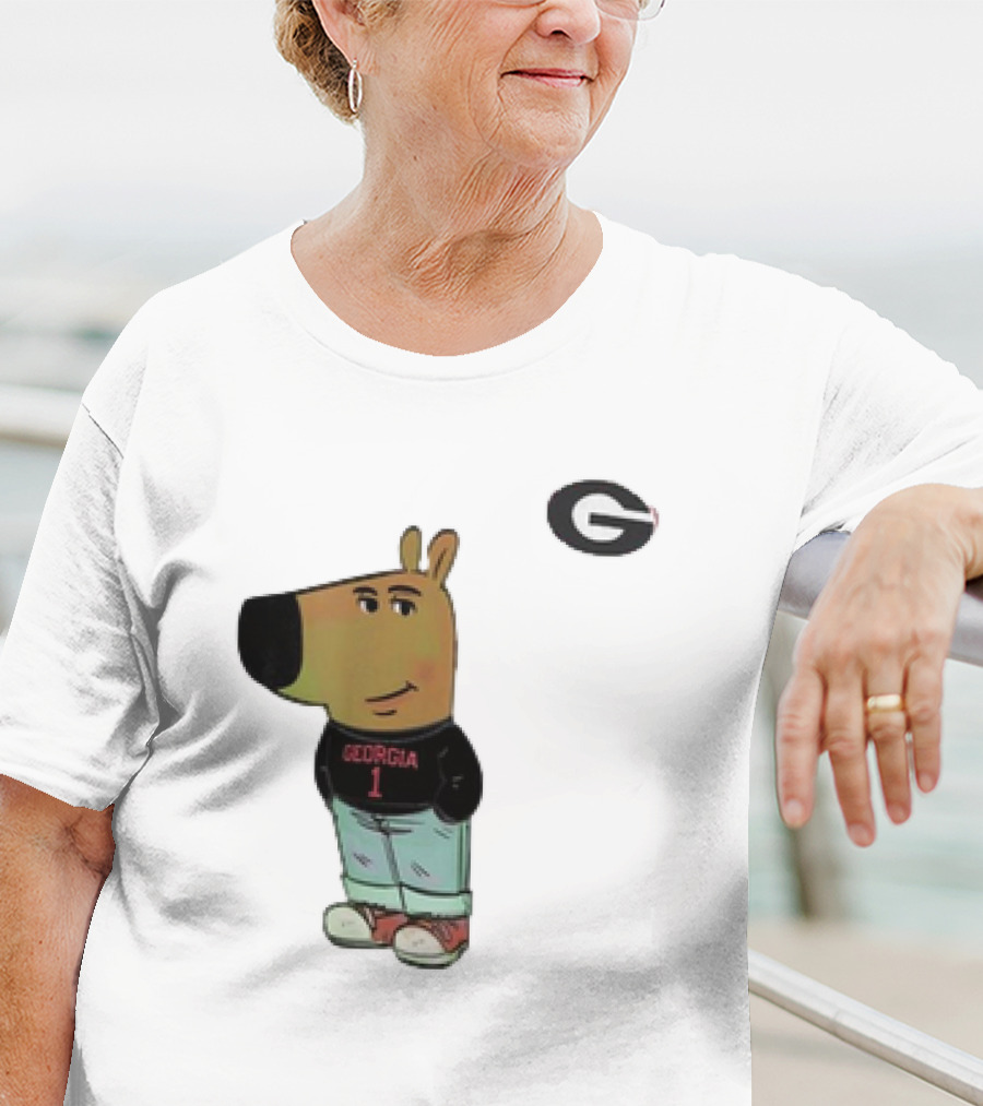 Georgia Bulldogs I Am Just A Chill Guy G Logo Cartoon Character T-Shirt