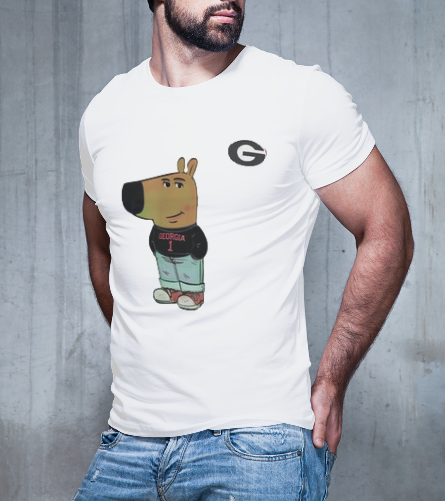 Georgia Bulldogs I Am Just A Chill Guy G Logo Cartoon Character T-Shirt