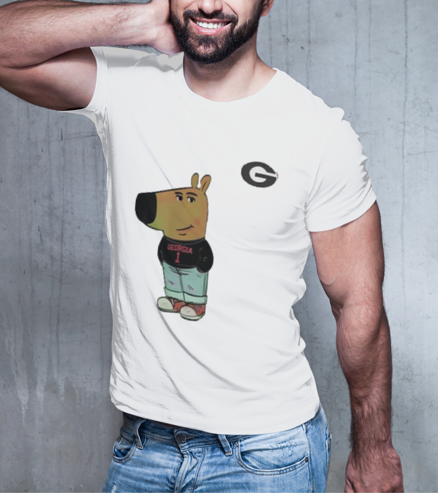 Georgia Bulldogs I Am Just A Chill Guy G Logo Cartoon Character T-Shirt