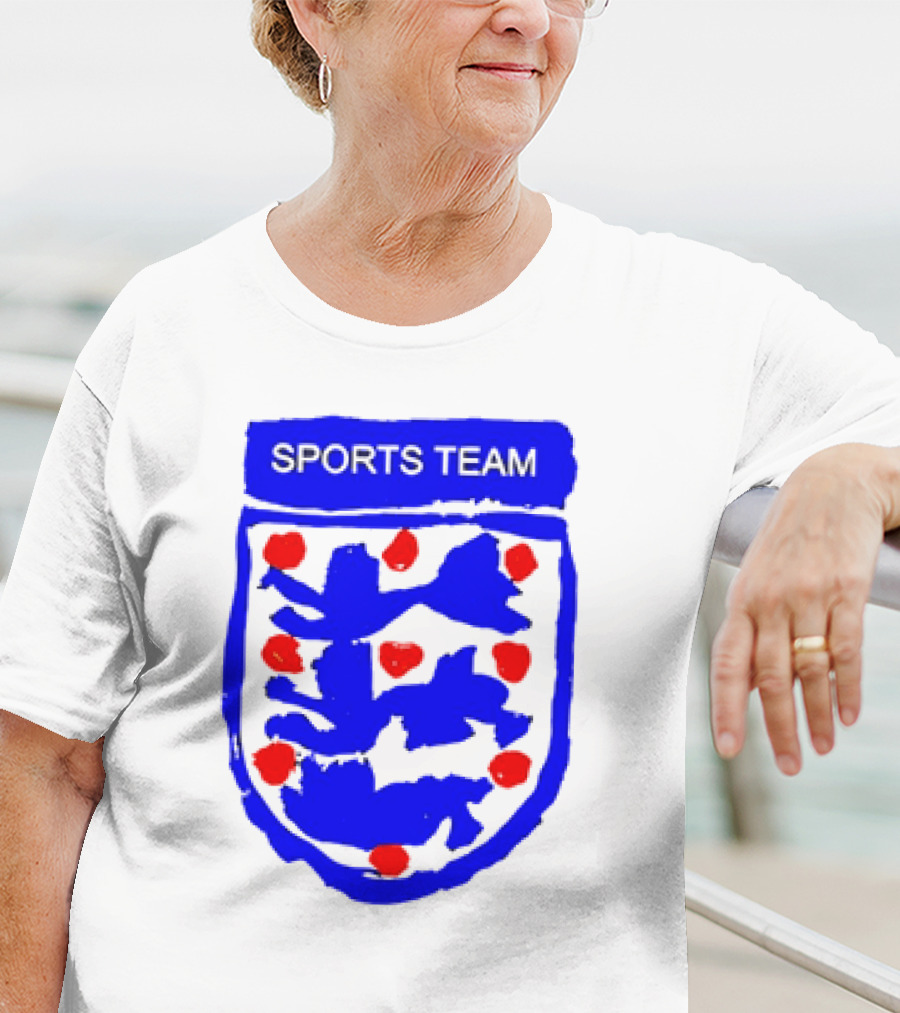 Sports Team Three Lions England Badge Crest T-Shirt