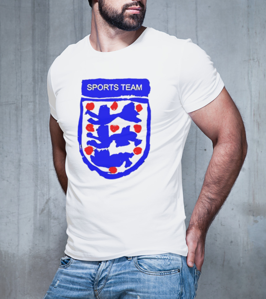 Sports Team Three Lions England Badge Crest T-Shirt