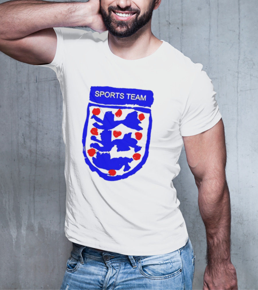 Sports Team Three Lions England Badge Crest T-Shirt