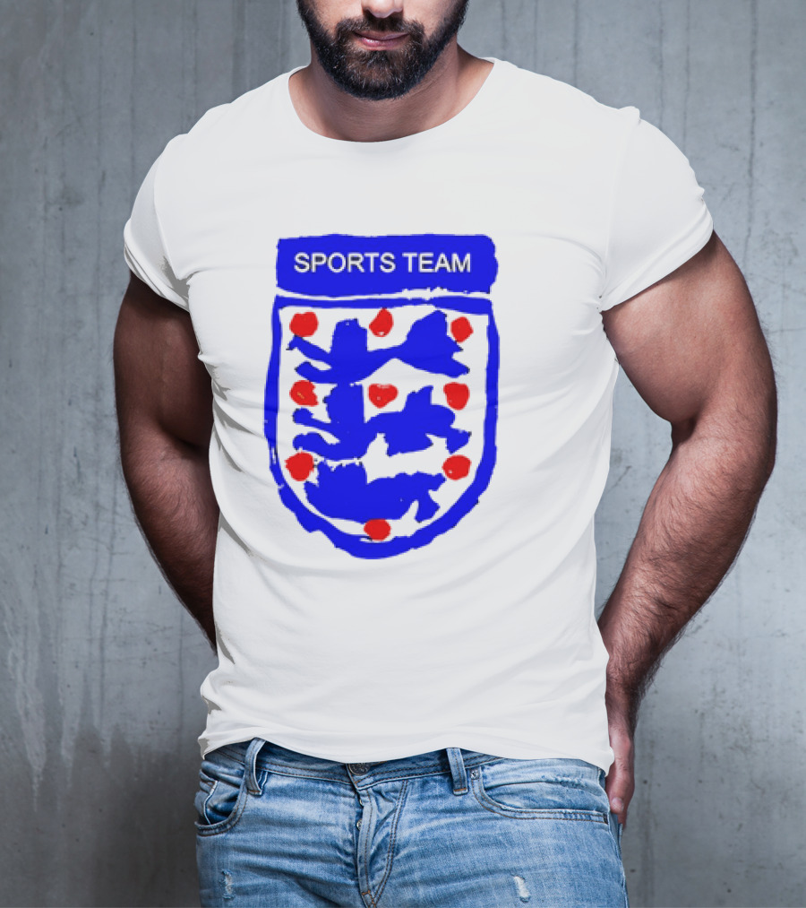 Sports Team Three Lions England Badge Crest T-Shirt