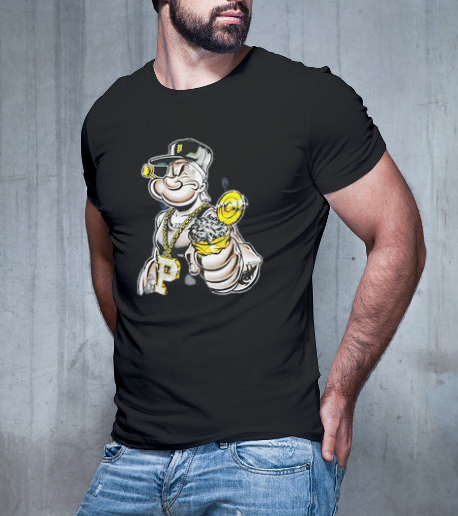 Spinach Pimp Chain And Cap Style Billboard T-Shirt