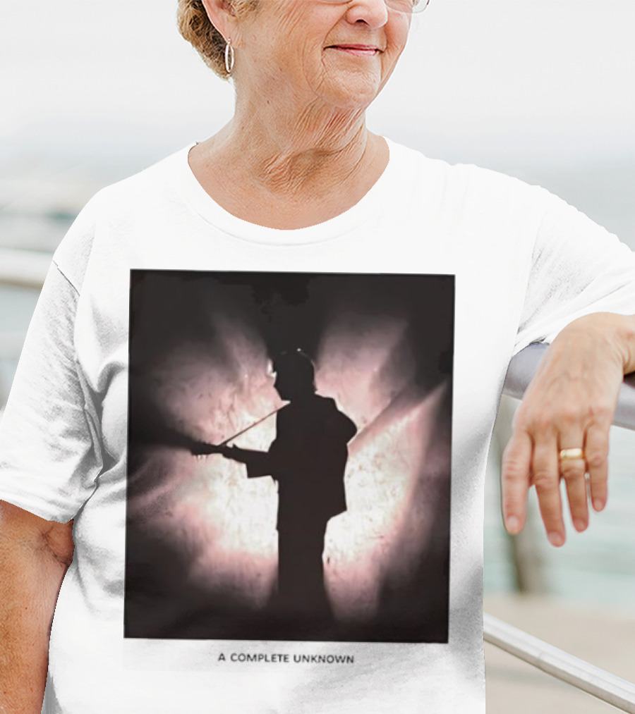 A Complete Unknown Retro Silhouette Illuminated Stage Presence T-Shirt