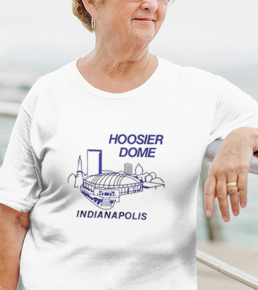 Hoosier Dome Indianapolis Skyline T-Shirt