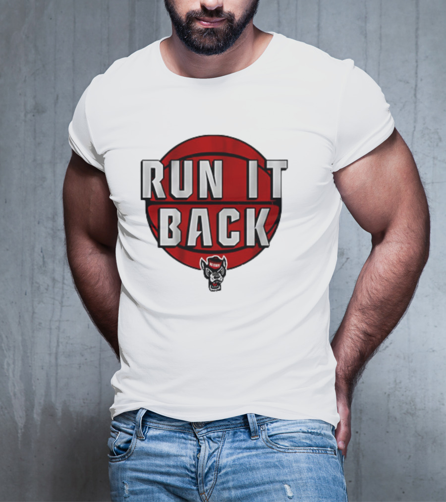 NC State Wolfpack Basketball Run It Back Red Basketball T-Shirt