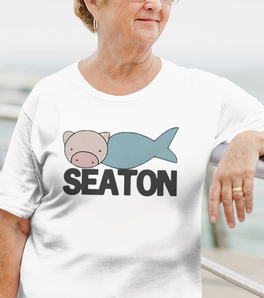 Seaton Pig Fish Design Luffy One Piece T-Shirt