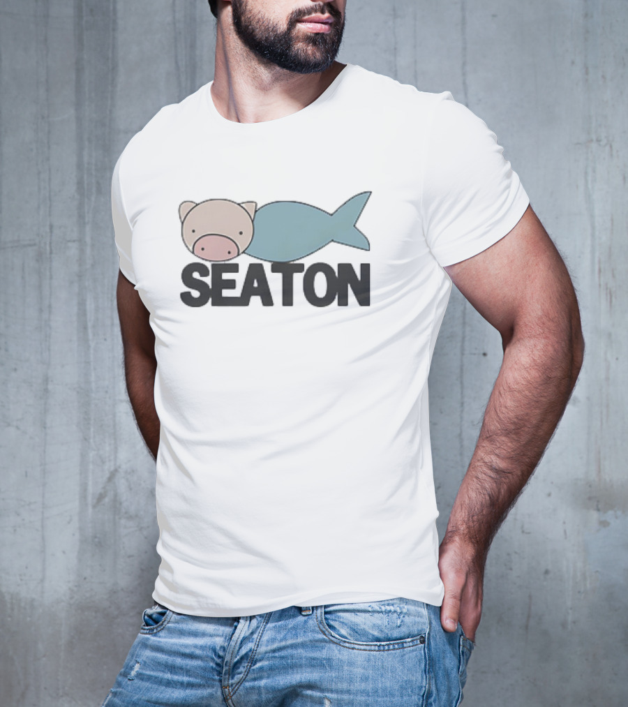 Seaton Pig Fish Design Luffy One Piece T-Shirt