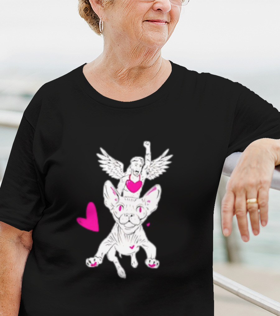 Love Doug Sphinx Angel And Cat With Hearts T-Shirt