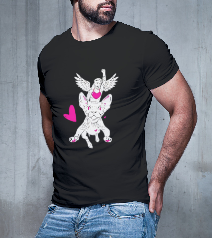 Love Doug Sphinx Angel And Cat With Hearts T-Shirt