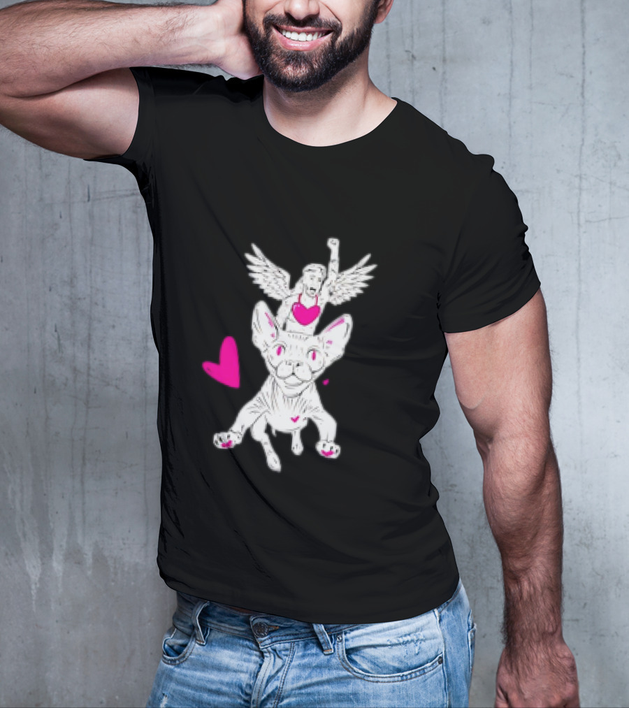 Love Doug Sphinx Angel And Cat With Hearts T-Shirt
