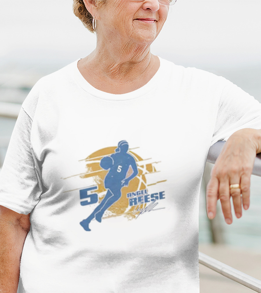 Angel Reese Basketball Signature 5 Chicago T-Shirt