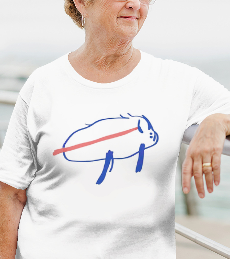 Buffalo Bills Funny Mascot Drawing T-Shirt