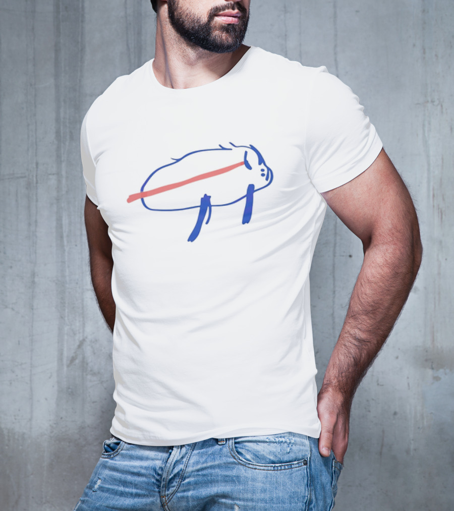 Buffalo Bills Funny Mascot Drawing T-Shirt