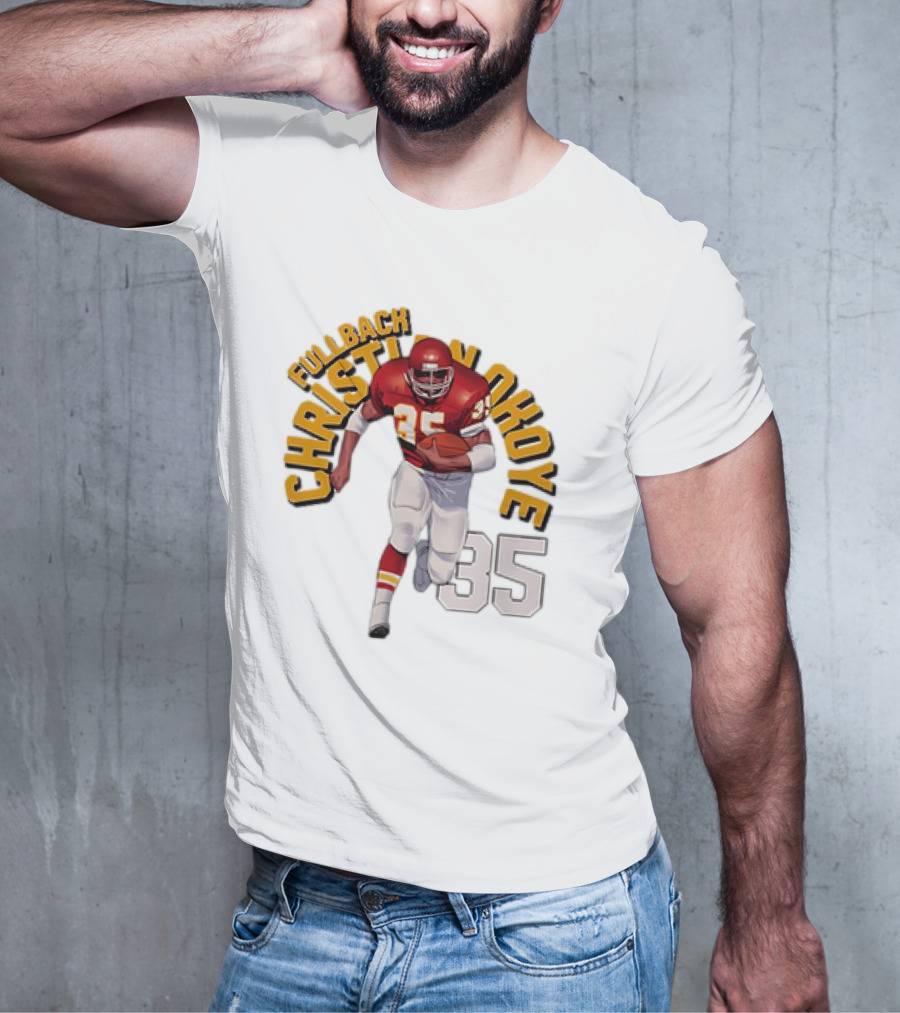 Christian Okoye Kansas City Chiefs Fullback 35 Vintage NFL Football Name ARC T-Shirt