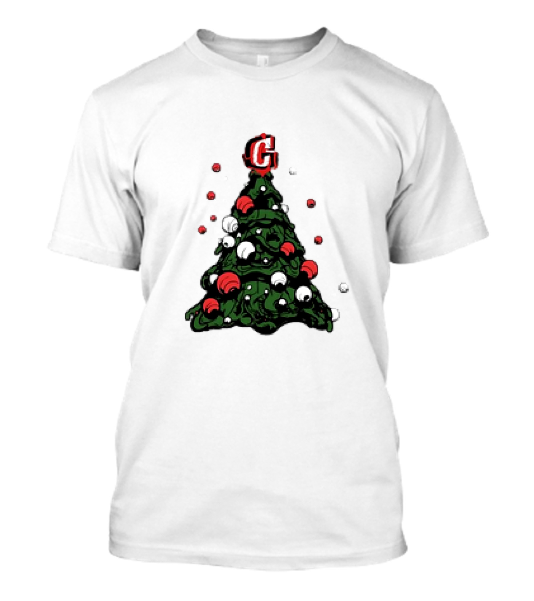Graffiti Christmas Tree Santa Ornament G Topper T-Shirt