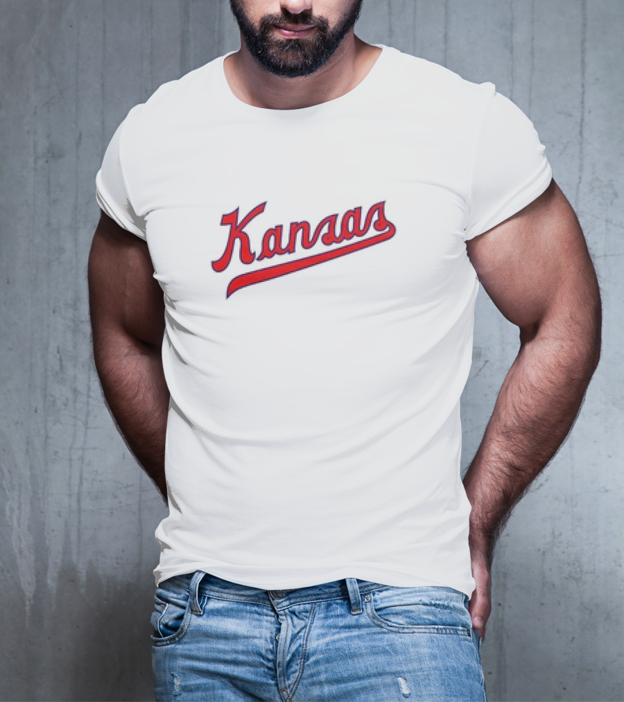 Kansas Jayhawks Red Script T-Shirt