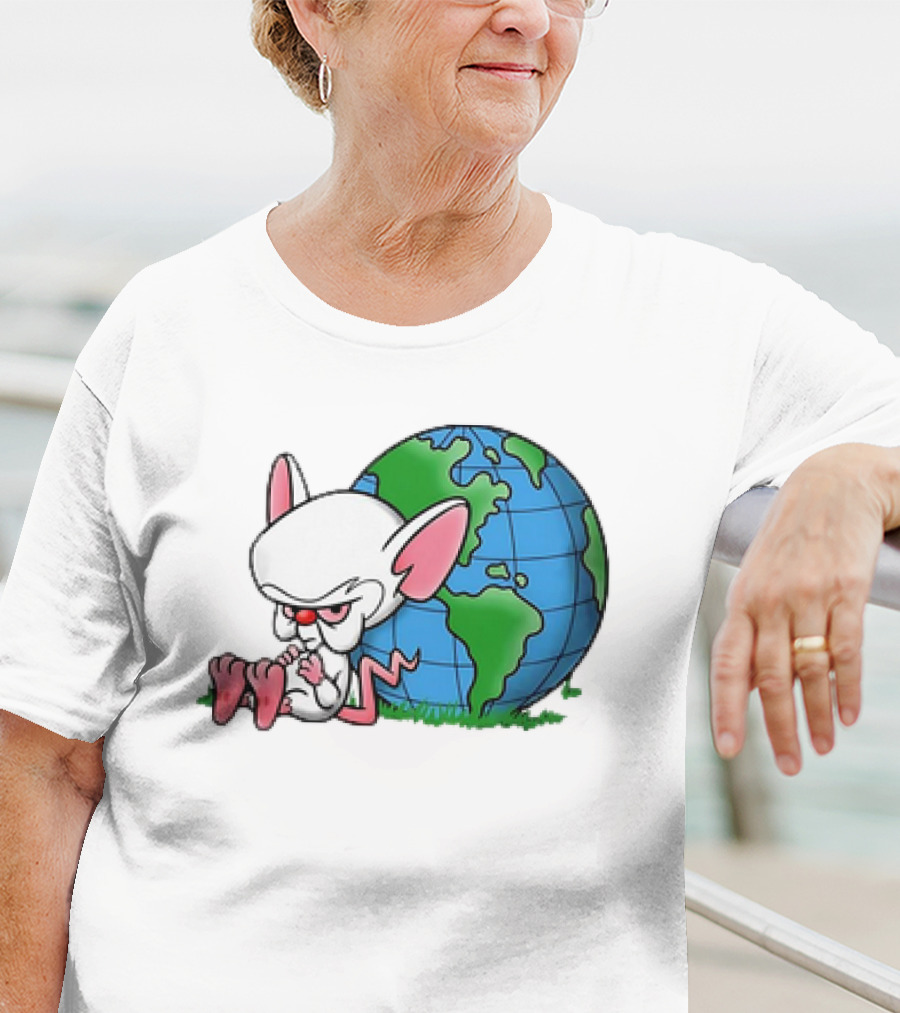 Pinky And The Brain World Domination Plan With Globe T-Shirt
