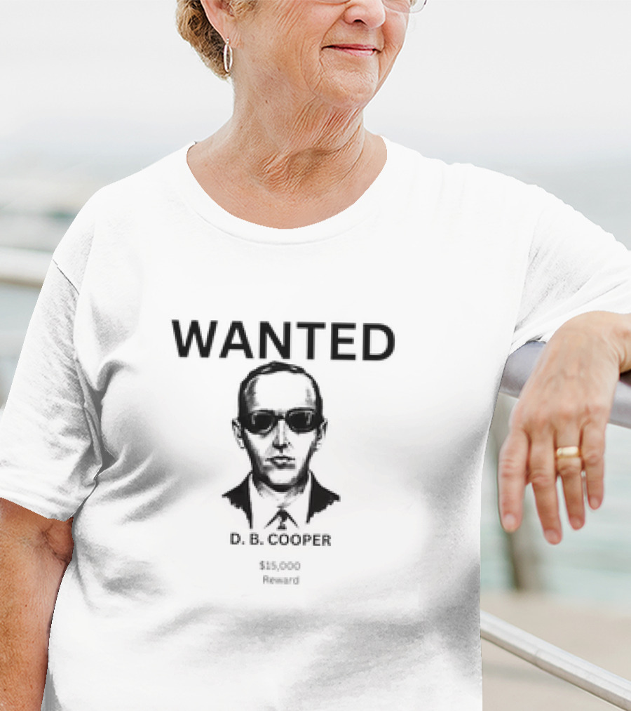 WANTED D.B. COOPER $15,000 Reward T-Shirt