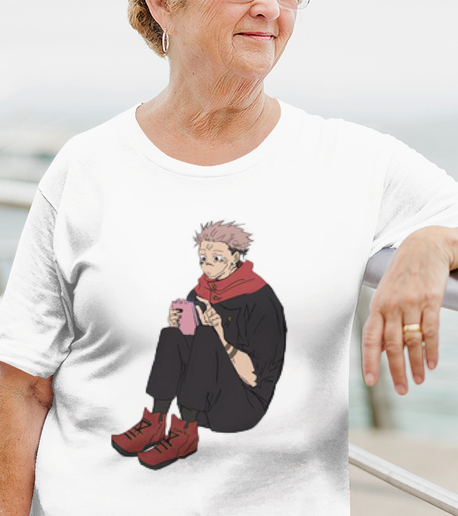 Yuji Itadori Mode Ryomen Sukuna Playing With Phone Jujutsu Kaisen Anime T-Shirt