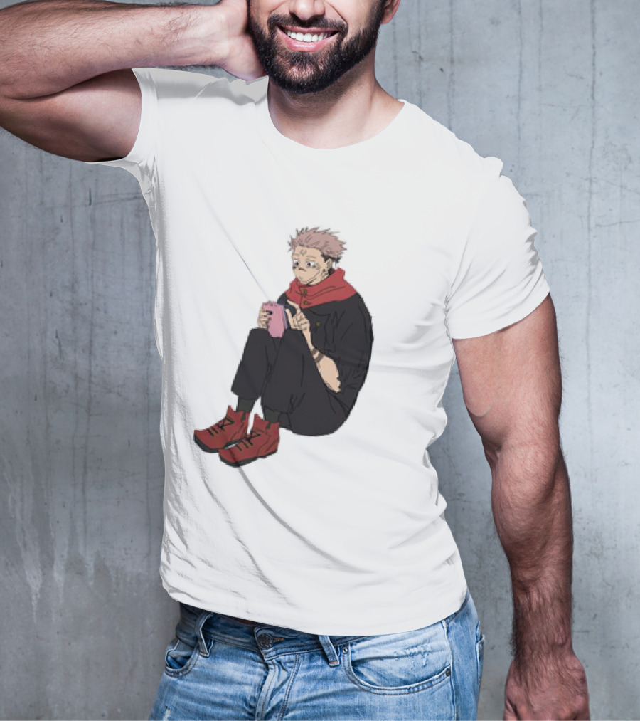 Yuji Itadori Mode Ryomen Sukuna Playing With Phone Jujutsu Kaisen Anime T-Shirt