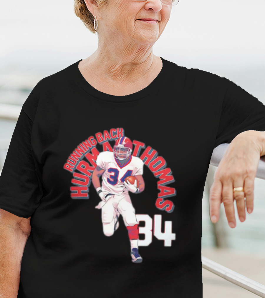 Thurman Thomas Buffalo Bills Running Back 34 Vintage NFL Football T-Shirt