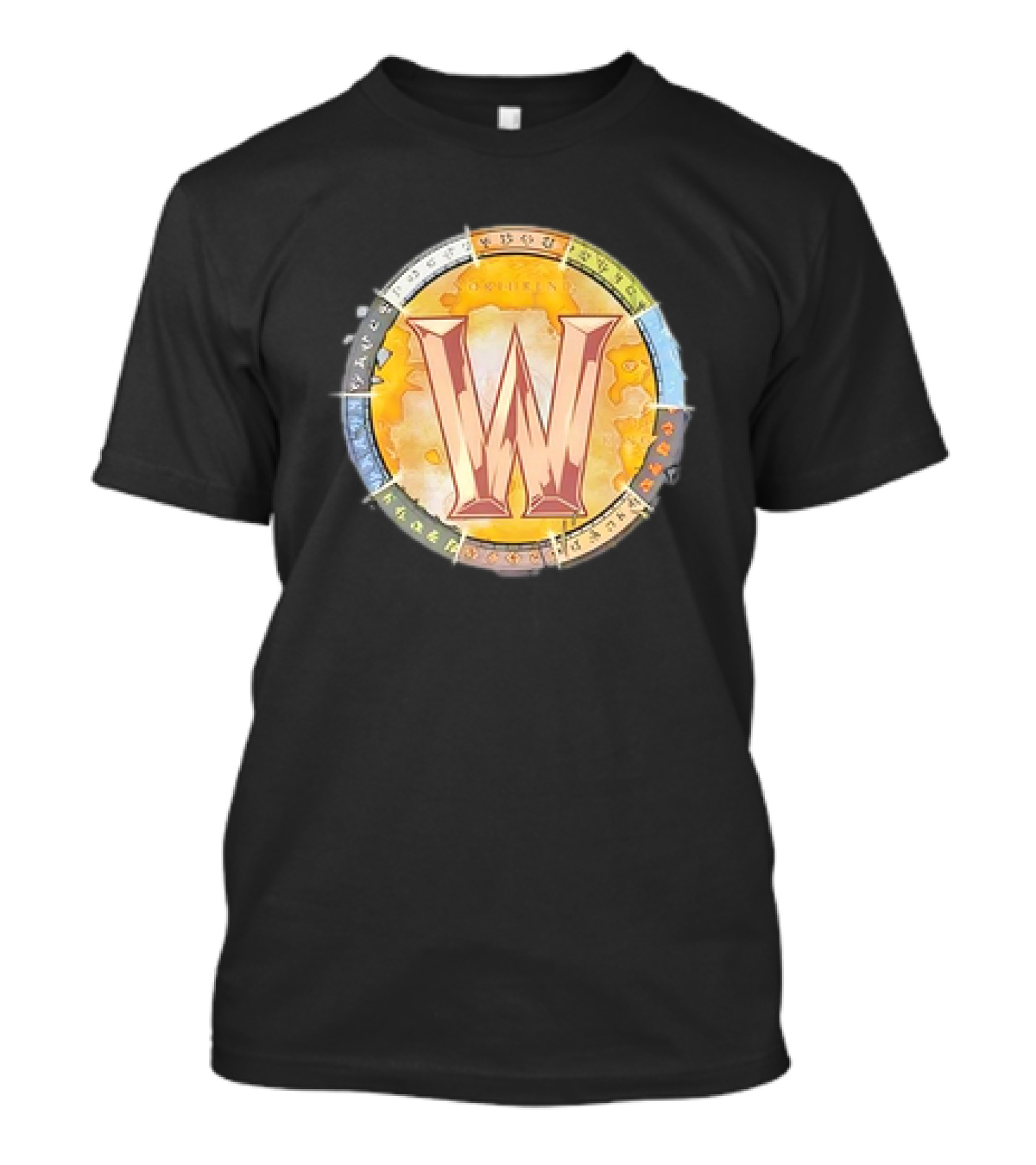 World Of Warcraft Northrend Rune Circle With W Emblem T-Shirt