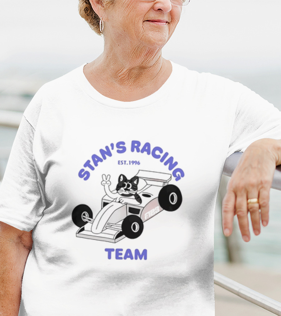Stan's Racing Team Cat Est. 1996 Racing Car T-Shirt