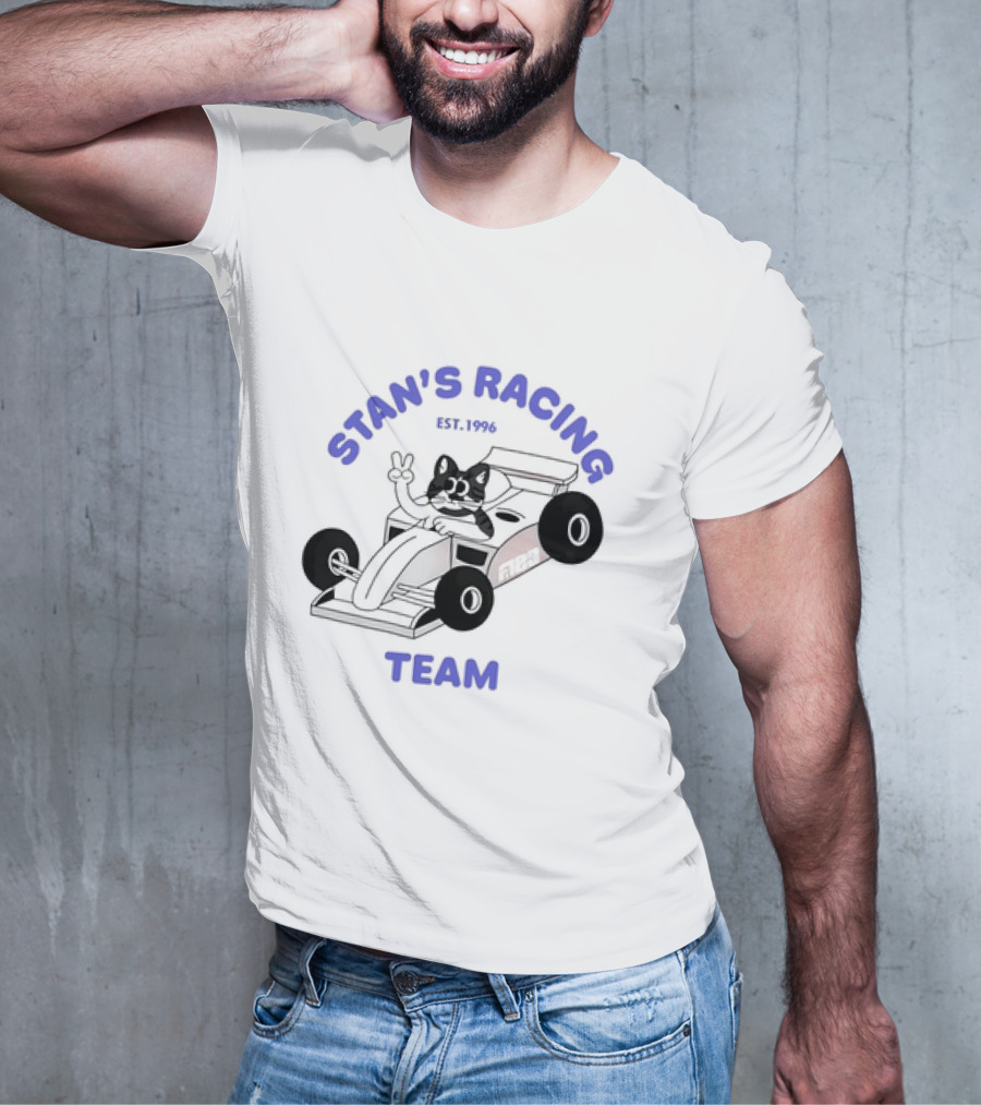 Stan's Racing Team Cat Est. 1996 Racing Car T-Shirt