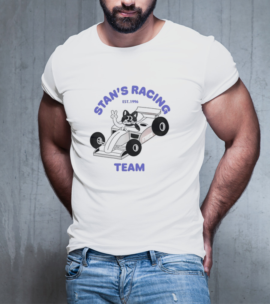 Stan's Racing Team Cat Est. 1996 Racing Car T-Shirt