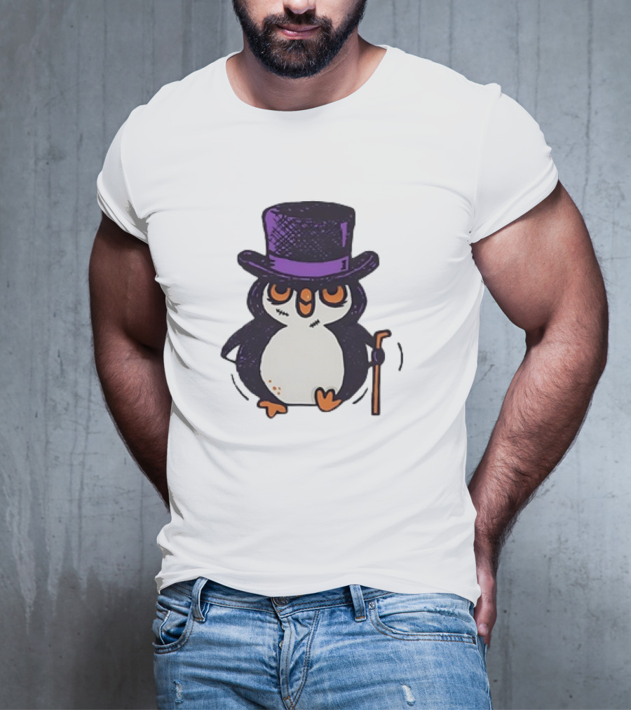Penguin In A Top Hat With A Cane The Penguin T-Shirt