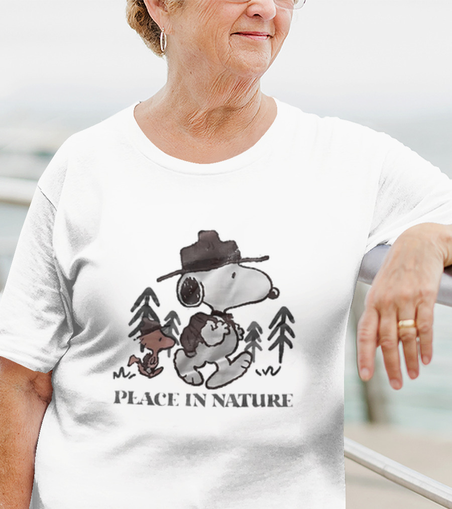 Snoopy And Woodstock Place In Nature Adventure T-Shirt