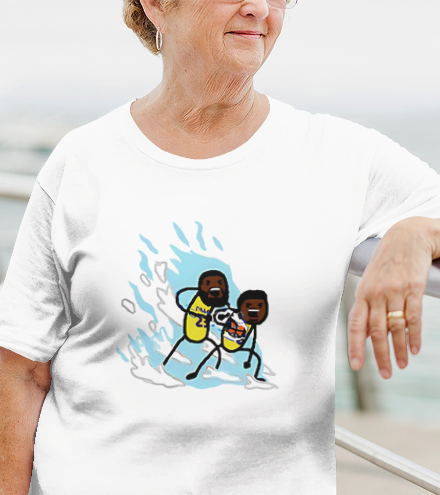 LeBron James Los Angeles Lakers Father Son Kamehameha Basketball Anime Fusion T-Shirt