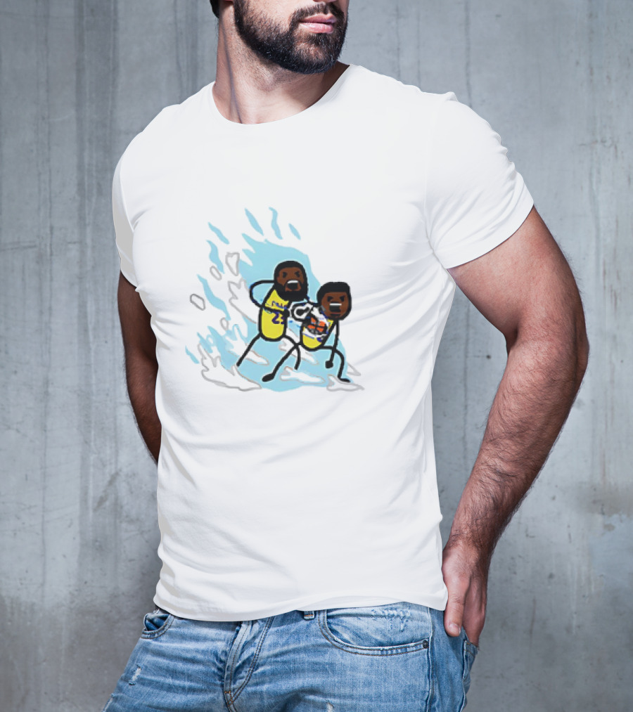 LeBron James Los Angeles Lakers Father Son Kamehameha Basketball Anime Fusion T-Shirt