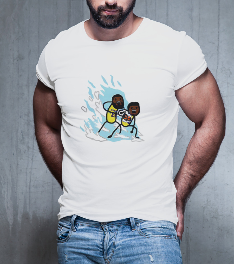 LeBron James Los Angeles Lakers Father Son Kamehameha Basketball Anime Fusion T-Shirt