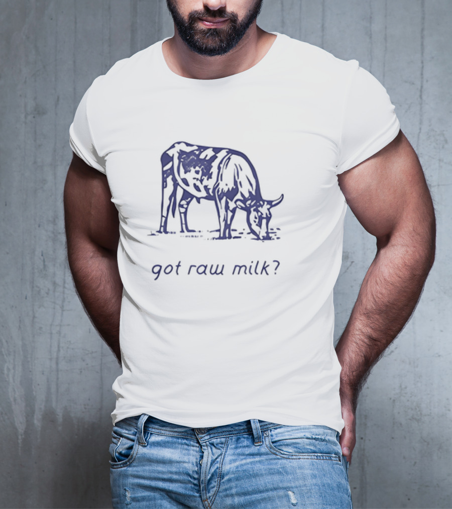 Got Raw Milk? Cow Illustration Turning Point USA T-Shirt