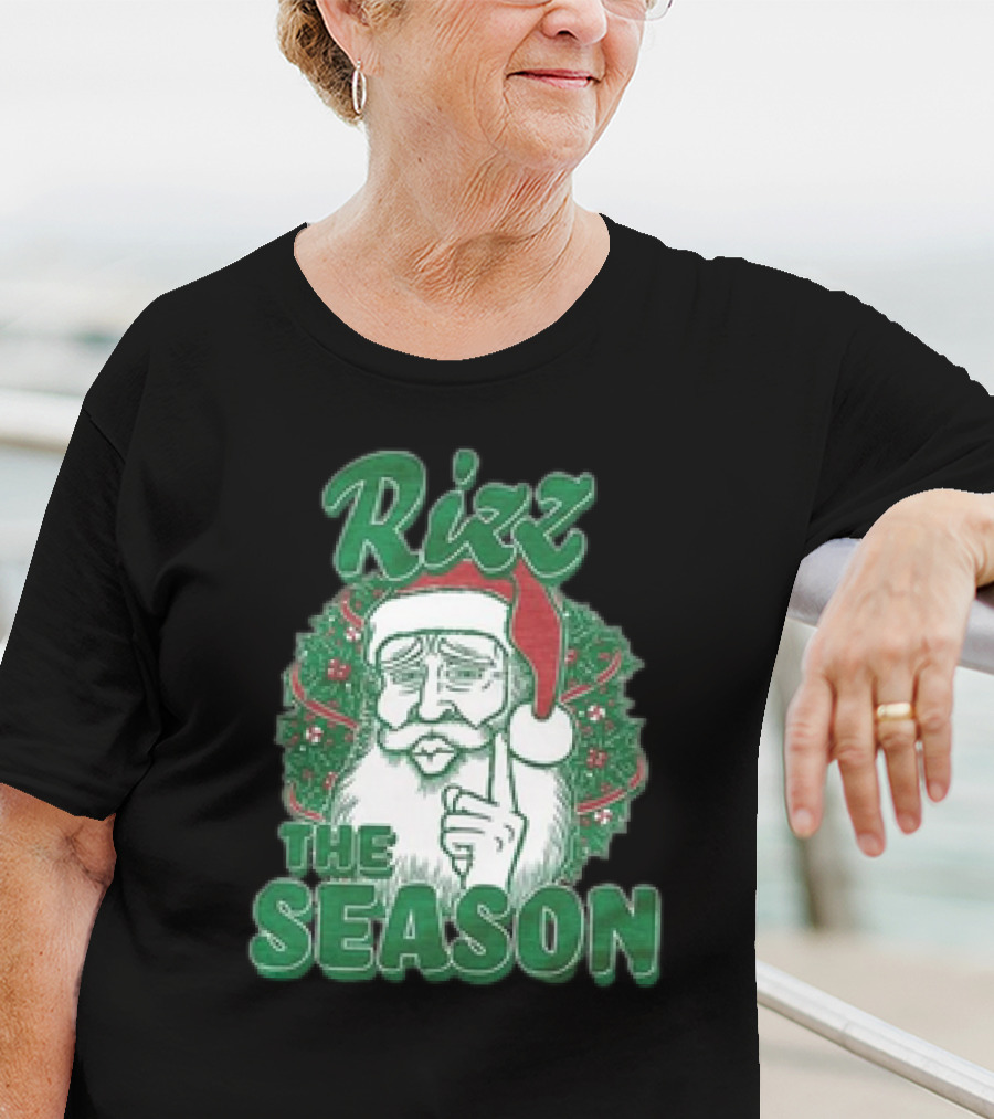 Rizz The Season Christmas Santa Benson Meme T-Shirt