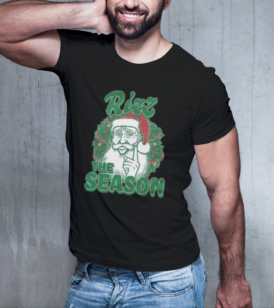 Rizz The Season Christmas Santa Benson Meme T-Shirt
