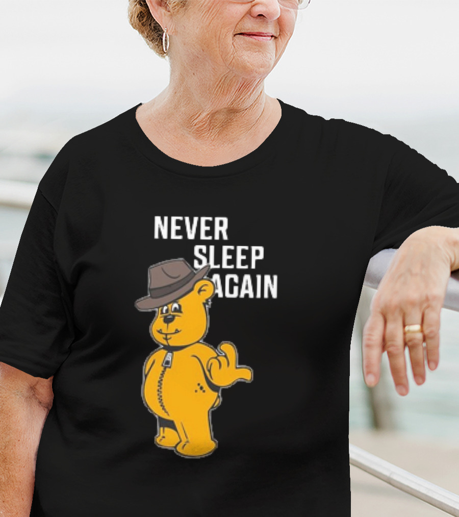 Never Sleep Again Zwart Wanna Play Nightmare Teddy Bear T-Shirt